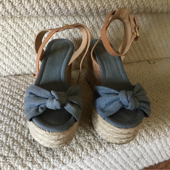 Michael Kors Denim Maxwell Mid Wedge - Size 7.5 - Picture 3 of 7